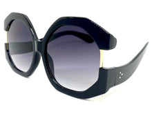Oversized Vintage Retro Style SUNGLASSES X-Large Huge Black Frame 80848