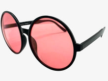 Oversized Classic Vintage Retro Style SUNGLASSES X-Large Round Black Frame 1734