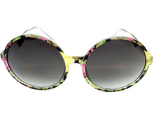 Oversized Exaggerated Vintage Retro Style SUNGLASSES X-Large Round Floral Frame 6629