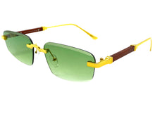 Classy Elegant Luxury Modern Style SUNGLASSES Rimless Gold Frame 5335