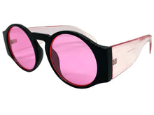 Classic Vintage Retro Style SUNGLASSES Round Thick Black Frame E1370
