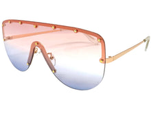 Oversized Exaggerated Modern Retro Style SUNGLASSES Large Rose Gold Frame 2280