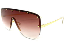 Oversized Exaggerated Modern Retro Style SUNGLASSES Large Gold Frame 2280