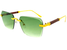 Classy Elegant Luxury Modern Style SUNGLASSES Rimless Gold Frame 5331