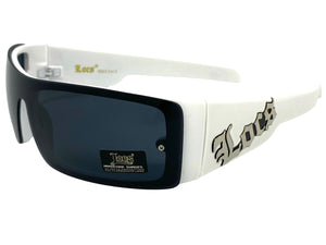 Classic Biker Gangster Hardcore Wrap LOCS SUNGLASSES White Frame 9063