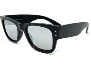 Classic Vintage Retro Style SUNGLASSES Thick Square Black Frame 6034