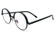 Classic Vintage Retro Style Clear Lens EYEGLASSES Round Black Frame 8143