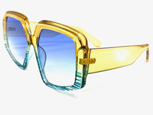 Oversized Vintage Retro Style SUNGLASSES Large Gold Frame 1113