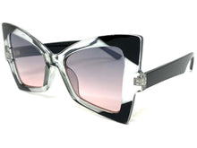 Oversized Exaggerated Funky Vintage Retro Style SUNGLASSES Large Gray Frame E2125