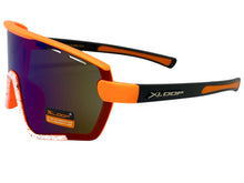 Oversized Retro Sporty Wrap Around Style SUNGLASSES Large Orange & White Frame 3694