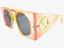 Oversized Exaggerated Classic Vintage Retro Style SUNGLASSES Huge Square Pink Frame 2158