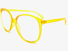 Oversized Classic Vintage Retro Style Clear Lens EYEGLASSES Large Round Yellow Frame I129