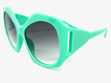 Oversized Exaggerated Vintage Retro Style SUNGLASSES Huge Turquoise Frame 1222