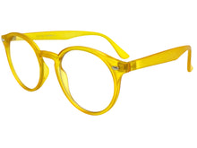 Classic Vintage Retro Style Clear Lens EYEGLASSES Round Yellow Frame 1728