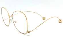 Exaggerated Vintage Retro Style Clear Lens EYEGLASSES Gold Metal Frame AB269