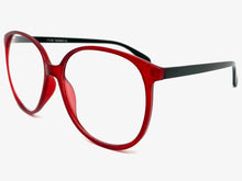 Oversized Classic Vintage Retro Style Clear Lens EYEGLASSES Large Round Red Frame I129