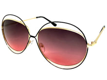 Oversized Exaggerated Vintage Retro Style SUNGLASSES Large Gold Frame A253