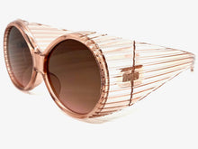 Oversized Exaggerated Vintage Retro Style SUNGLASSES Large Thick Round Champagne Frame 2156