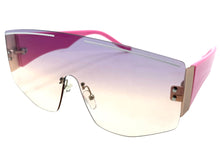 Oversized Futuristic Modern Retro Shield Style SUNGLASSES Large Flat Purple Lens 10858