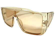 Futuristic Modern Rerto Blinder Shield Style SUNGLASSES Champagne Frame 6513