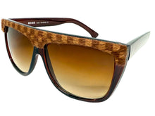Oversized Classic Vintage Retro Style SUNGLASSES Large Black Frame Checkered Pattern 1201
