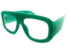 Oversized Exaggerated Vintage Retro Style Clear Lens EYEGLASSES Large Super Thick Turquoise Frame 1386