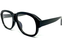 Classic Vintage Retro Style Clear Lens EYEGLASSES Large Black Frame 81219