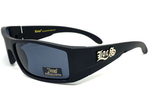 Classic Biker Gangster Hardcore Wrap Around LOCS SUNGLASSES Matte Black Frame 91191