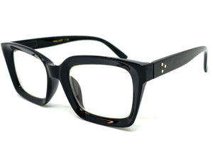 Classic Vintage Retro Style READING GLASSES READERS Black Frame Lens Strength +1.25