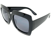 Oversized Vintage Retro Style SUNGLASSES Large Black Frame E1879