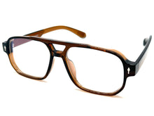 Classic Vintage Retro Style Clear Lens Blue Light Block Computer EYEGLASSES Brown Frame 55013