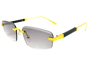 Classy Elegant Luxury Modern Style SUNGLASSES Rimless Gold Frame 5335