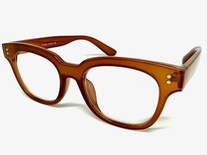 Classic Vintage Retro Style Clear Lens Blue Light Block Computer EYEGLASSES Brown Frame I135