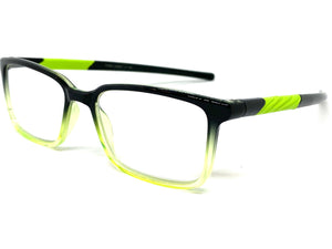 Classy Contemporary Modern Style READING GLASSES READERS Black Frame Lens Strength +1.50