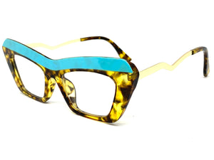 Classic Modern Retro Cat Eye Style Clear Lens EYEGLASSES Large Multicolor Frame 5035