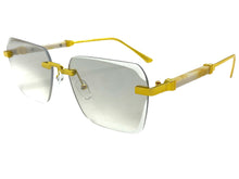 Classy Elegant Luxury Modern Style SUNGLASSES Rimless Gold Frame 5331