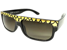 Classic Vintage Retro Hip Hop Rapper Pimp Style SUNGLASSES Thick Black Snakeskin Frame 1221