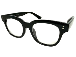 Classic Vintage Retro Style Clear Lens Blue Light Block Computer EYEGLASSES Black Frame I135