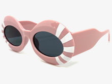 Exaggerated Vintage Retro Style SUNGLASSES Thick Oval Pink Frame 80591