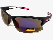 Sporty Wrap Around Cycling Fishing Biker SUNGLASSES Sleek Black Frame - Purple Lens 2754