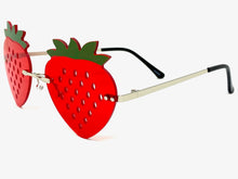Funky Party Club Raver Strawberry Shaped SUNGLASSES Red Lens 5218