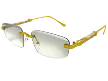 Classy Elegant Luxury Modern Style SUNGLASSES Rimless Gold Frame 5335