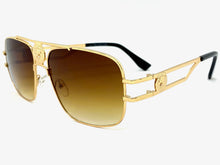 Classic Elegant Luxury Hip Hop Aviator Style SUNGLASSES Gold Frame 7736