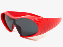 Oversized Exaggerated Modern Retro Futuristic Style SUNGLASSES Large Red Frame 1308