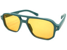 Classic Vintage Retro Hip Hop Style SUNGLASSES Square Pastel Blue Frame 80930