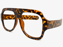 Oversized Classic Vintage Retro Style X-Large Tortoise Lensless Eye Glasses- Frame Only NO Lens 541095