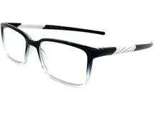 Classy Contemporary Modern Style READING GLASSES READERS Black Frame Lens Strength +2.00