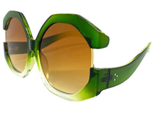 Oversized Vintage Retro Style SUNGLASSES X-Large Huge Green Frame 80848