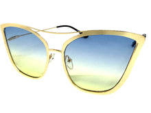 Classic Vintage Retro Cat Eye Style SUNGLASSES Funky Gold Frame A305