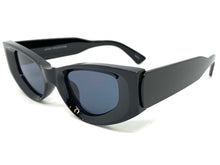 Classy Elegant Exaggerated Retro Cat Eye Style SUNGLASSES Thick Black Frame 80533